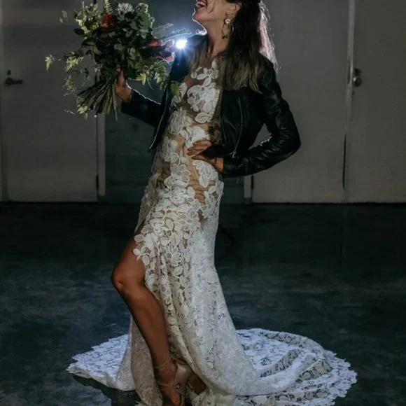 Lovers Society Kennedy Wedding Gown Size 10 Boho Lace